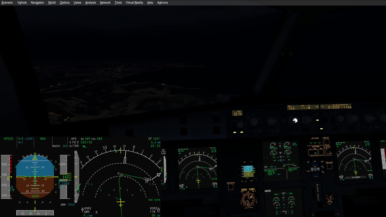 Bilbao LEBB - Gibraltar LXGB approach landing A320 Condor IOVAO P3D