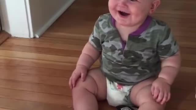 funny baby laughing