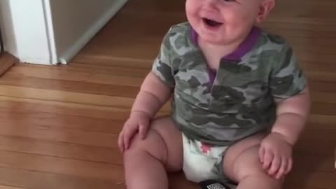 funny baby laughing