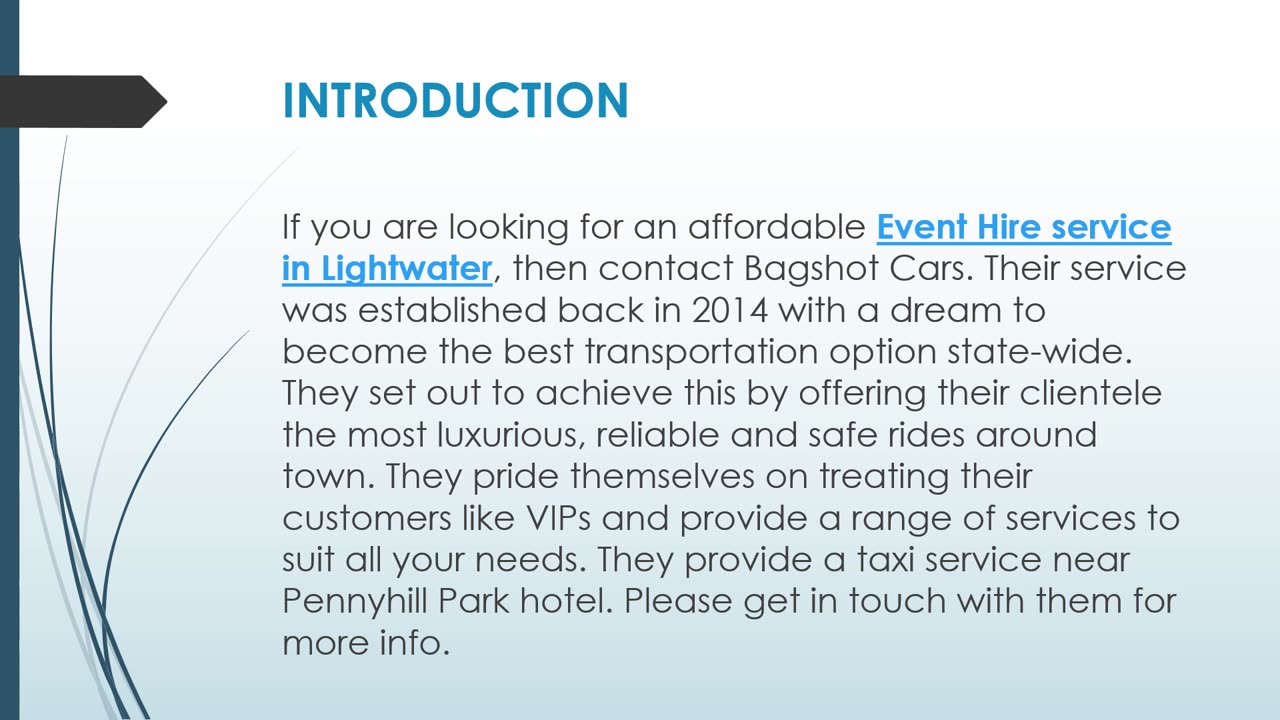 Affordable Event Hire service in Lightwater