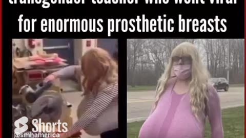 School "Standing Behind" Transgender Teacher Who Went Viral for Enormous Prosthetic Breasts