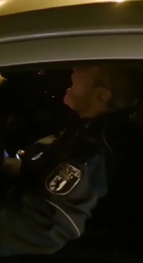 This police man seams stuck