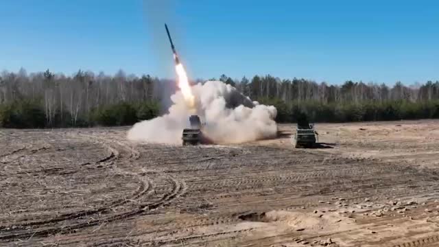 Combat work of the MLRS "Hurricane" on the artillery of Ukrainian nationalists