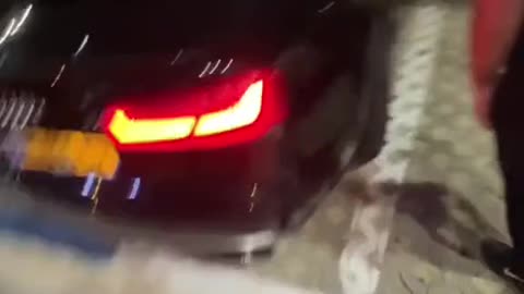 Automobile exhaust pipe listening to engine sound