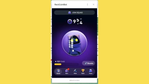 new mining mini app telegram rectcoinbot