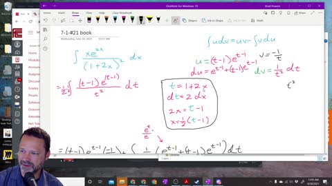 Calculus 2 - Section 7-1 - Problem 21 from the book - Class Example