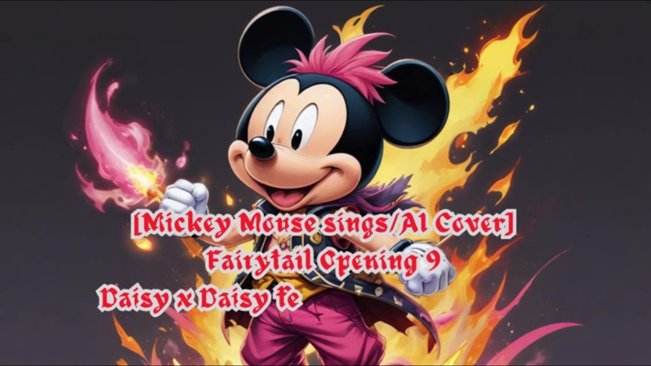 [Mickey Mouse sings/AI Cover] Fairy tail Opening 9 Towa no Kizuna ft. Another Infinity