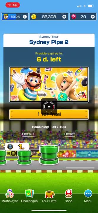 Mario Kart Tour - Free Sydney Pipe 2 Pull
