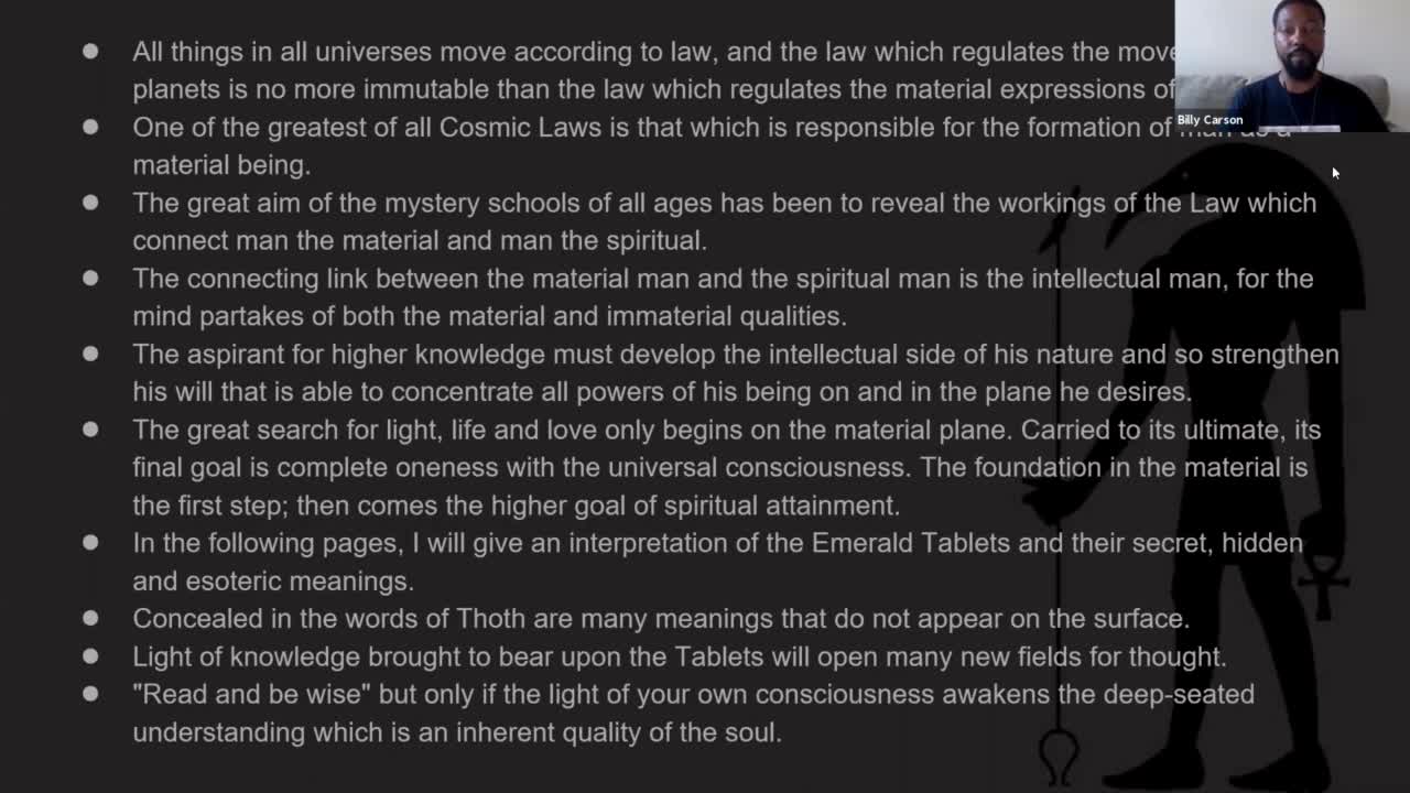 Billy Carson: Hermetic Principles and Sacred Geometry