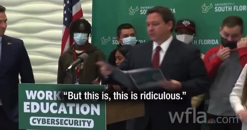 Ron Desantis to students: Please take them (masks) off, this is ridiculous