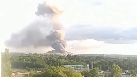 Local media report about the shelling of a machine-building plant in Gorlovka.