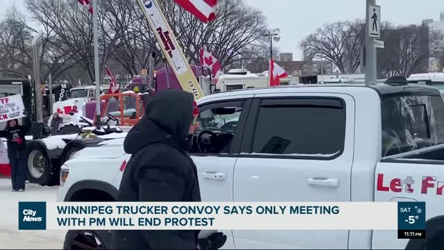 Trucker protest in Winnipeg wants meeting with PM Trudeau- NEWS OF WORLD