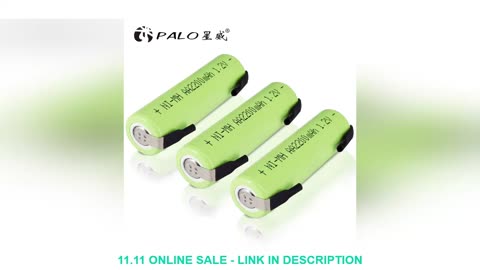 PALO 1.2V AA rechargeable battery 2200mah nimh cell Green shell with welding tabs