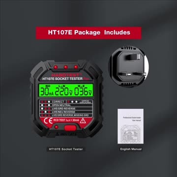Socket Tester Pro Voltage Test RCD 30mA Socket Detector