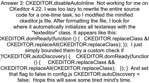 Can I disable CKeditor initializing on elements with contenteditabletrue