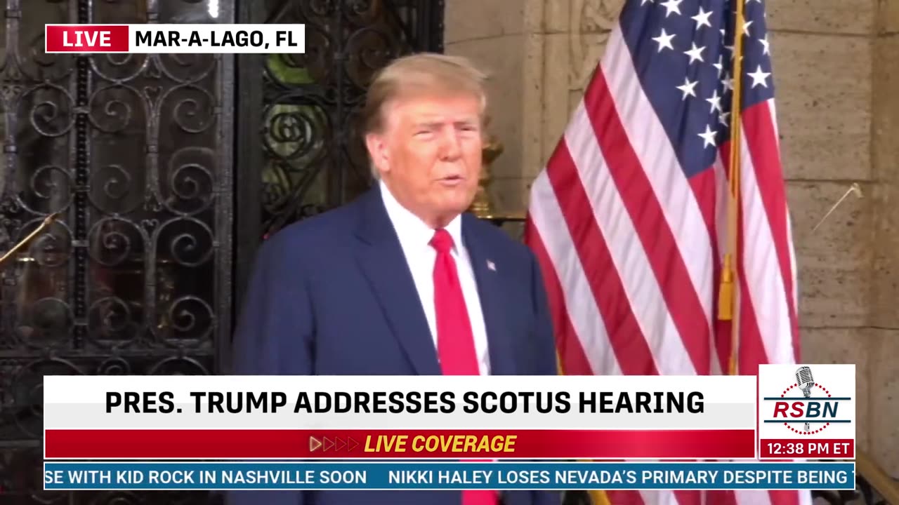 LIVE: President Trump Gives Remarks on Supreme Court Case at Mar-a-Lago - 2/8/24