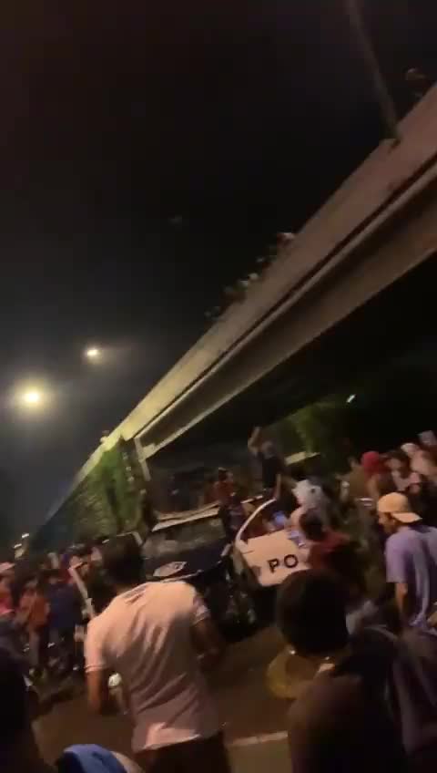 Panamanian Protestors Take Police Car During Riots Over High Food And Gas Prices