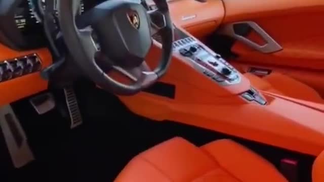 Lambo with orange flavour interior