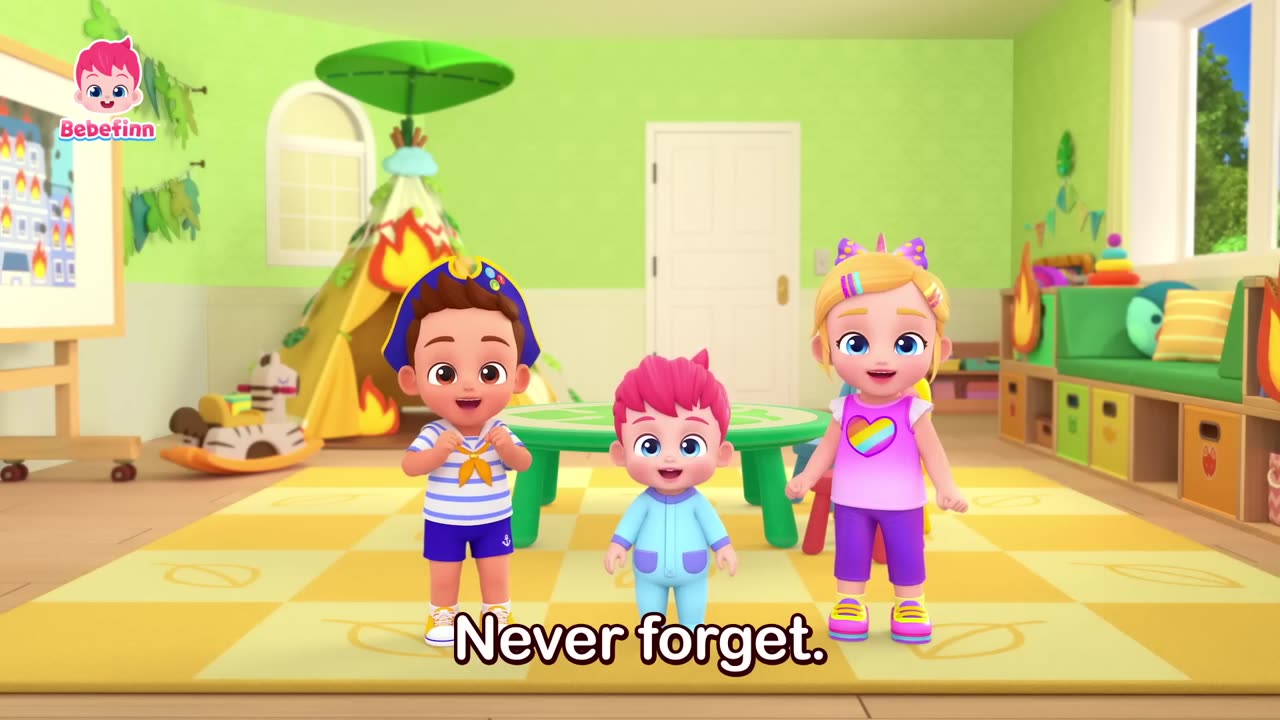 🚒🔥 Fire Safety Song | EP116 | #Bebefinn Fun Nursery Rhymes for Kids