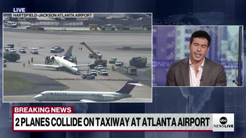 2 planes collide on taxiway at Atlanta airport