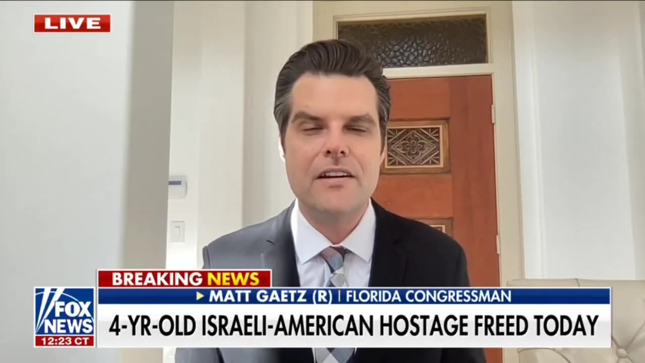 Rep Matt Gaetz to Biden: Stop Funding Hamas