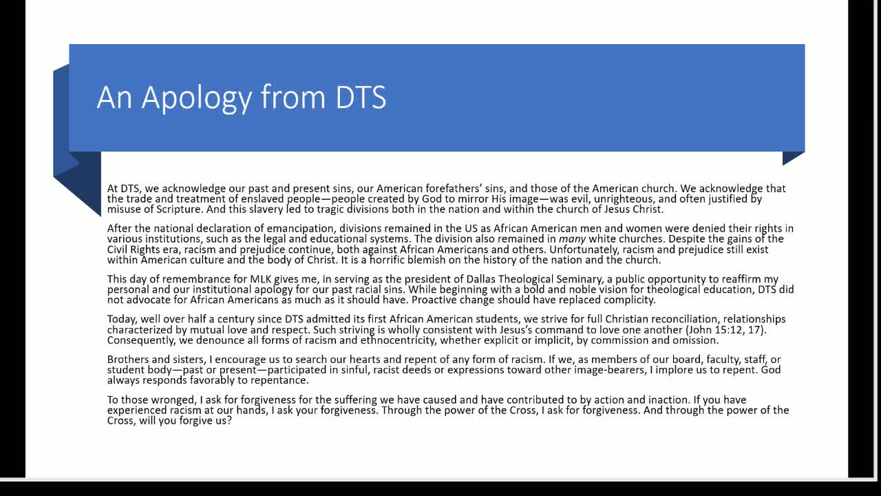 Thoughts on the Chauvin Verdict and Dallas Theological Seminary's Corporate Apology