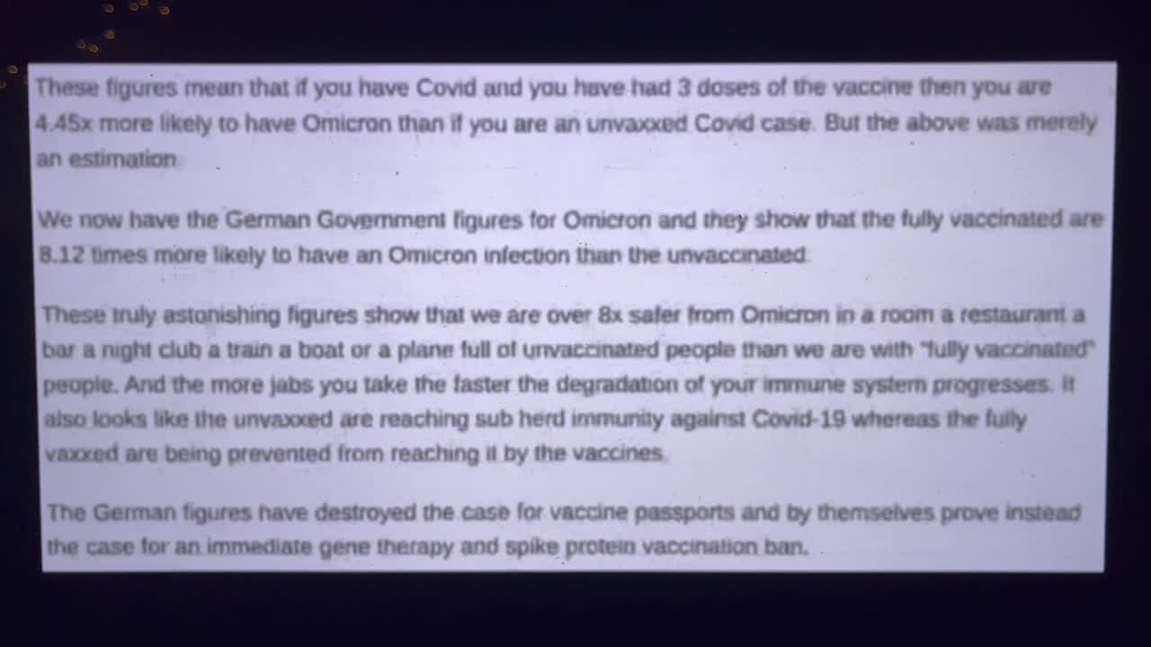 The German health data shows fully vaccinated suffered 87% less immune response than unvaccinated against Omicron