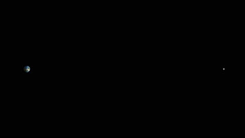 An animated diagram of the Moon's distance from the Earth for 2021.