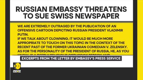 Russian embassy threatens Swiss newspaper for Putin clown meme