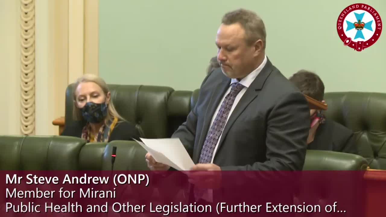 Stephen Andrew MP: Extension of Queensland Emergency Powers Speech -