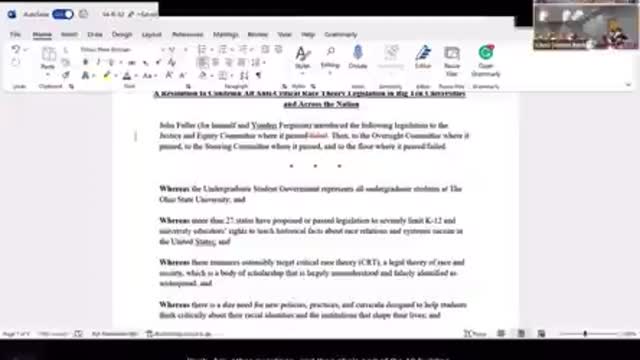 Student Leader Promotes Teaching that Black People are Superior