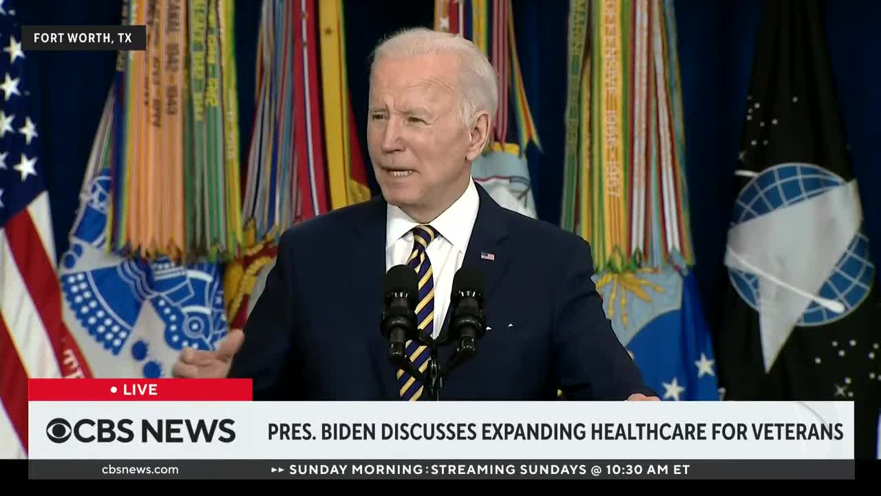 Biden pushes for more health care for veterans exposed to burn pits _ full video