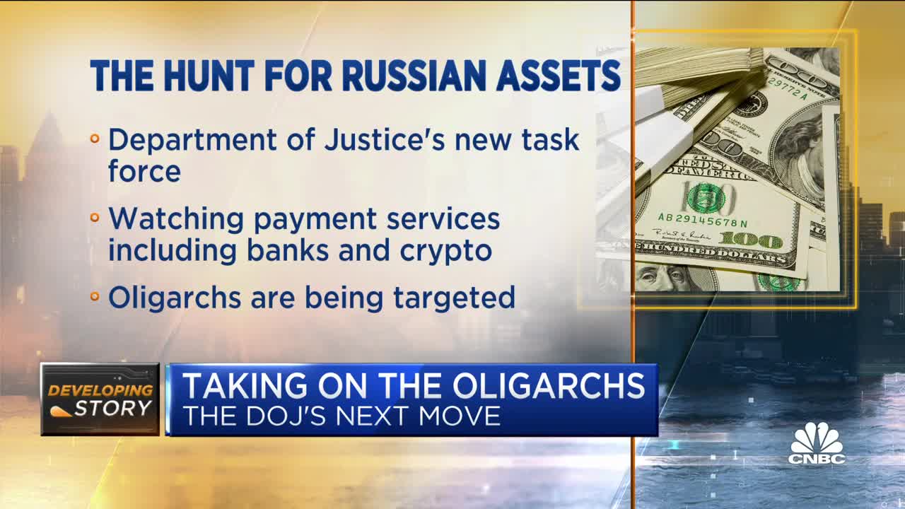 DOJ targets crypto exchanges, payment services on hunt for Russian oligarchs