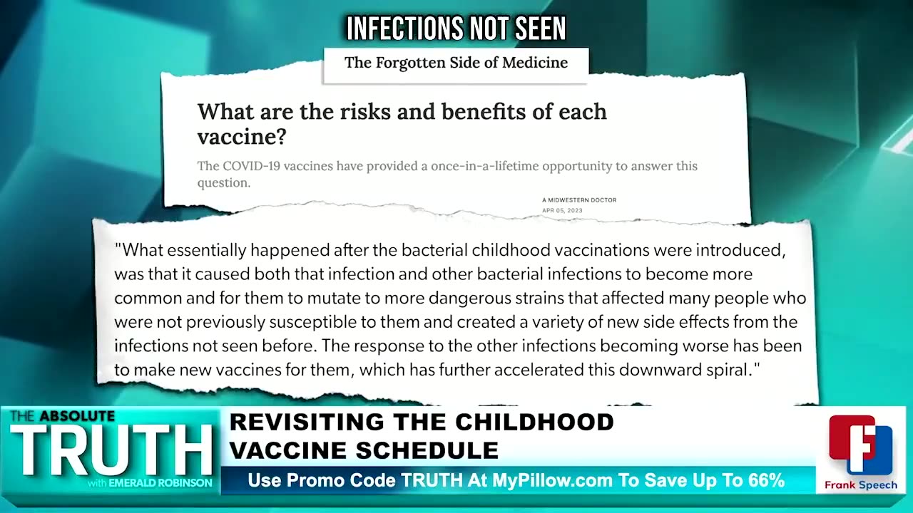 Report comes out about the Childhood vaccine schedule.