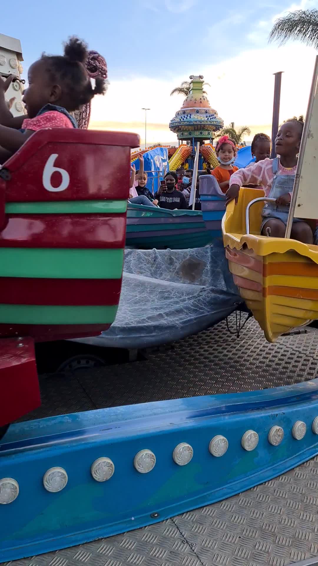 Emperors Palace Funfair Rides Cute girl🥰 enjoying christmas, emperors palace