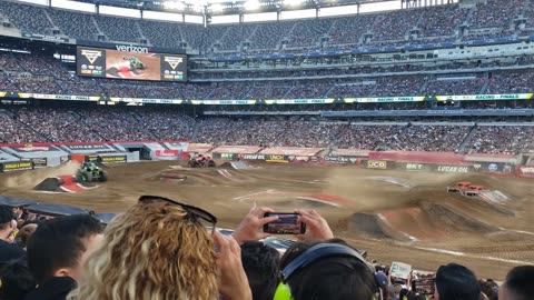 Finals - Grave Digger vs Axe - Monster Jam 2024 at Metlife Stadium