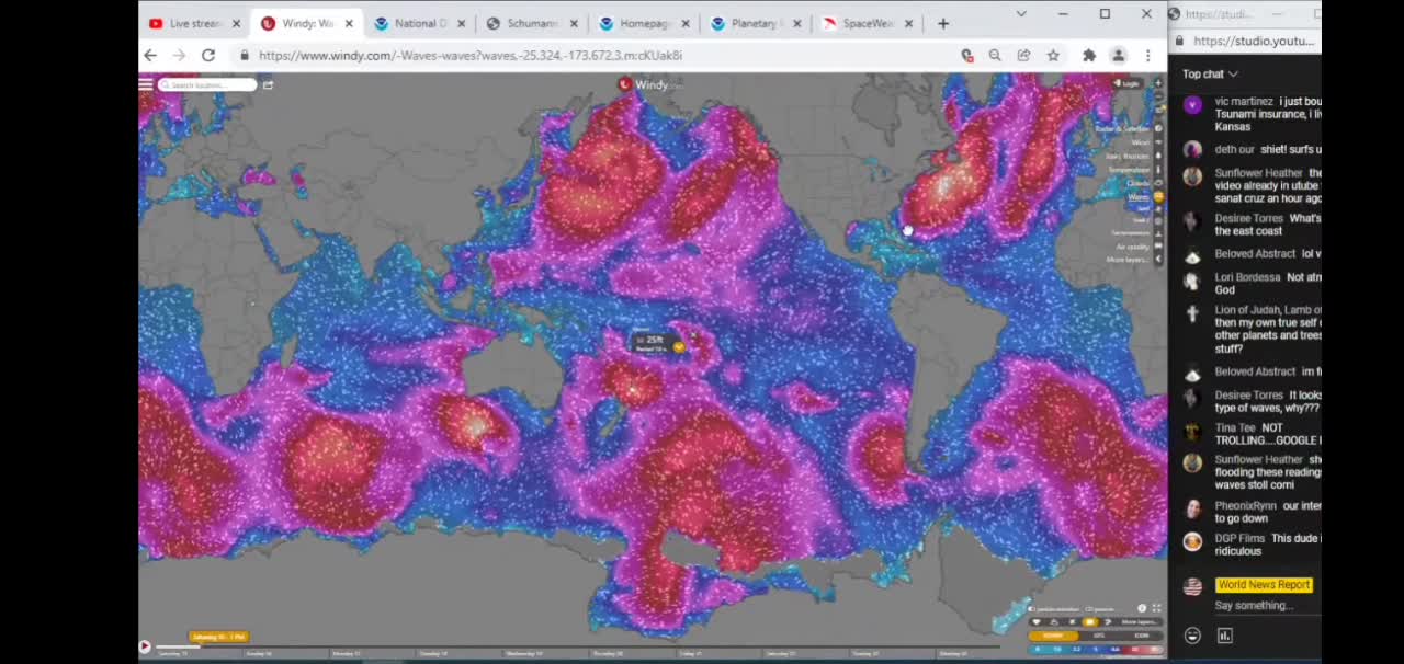 TSUNAMI WAVE EVENT from australia to america over ocean
