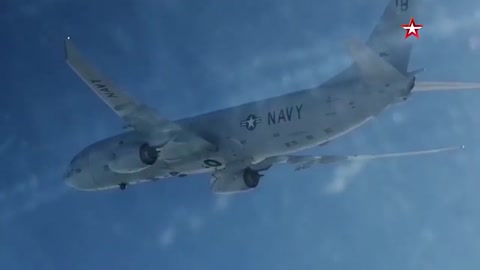 Su-30 fighter escorted a U.S. Navy P-8A aircraft over the Black Sea today