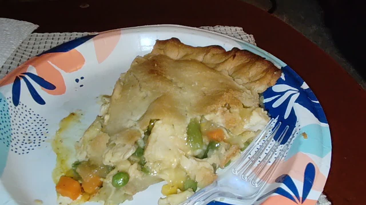 Eating Homemade Chicken Pot Pie Made By My Wife, Dbn, MI, 4/28/24