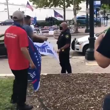 Man Allegedly Attempting to Steal Trump Flag Drives Directly Into Pole