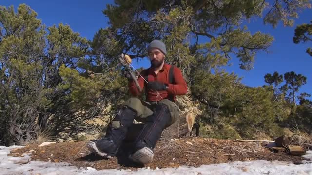 Ryan Tries- Primitive Building - EPIC SNOW FORT