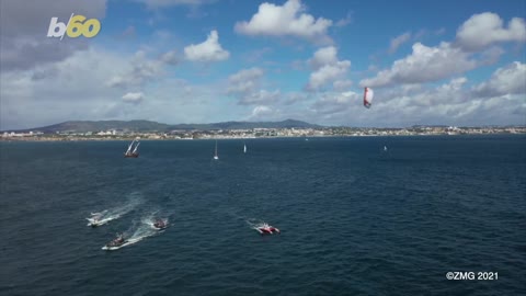 Portuguese man is crossing the Atlantic Ocean using kite power alone