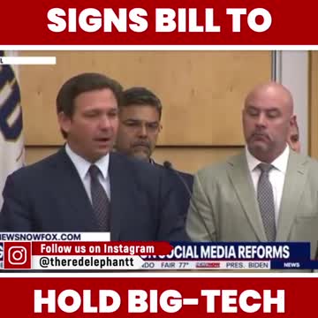 Gov Desantis Signs Bill to Sue Big Tech!
