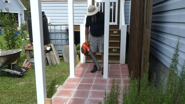 OUTDOOR SHOWER (Grout Is Done)