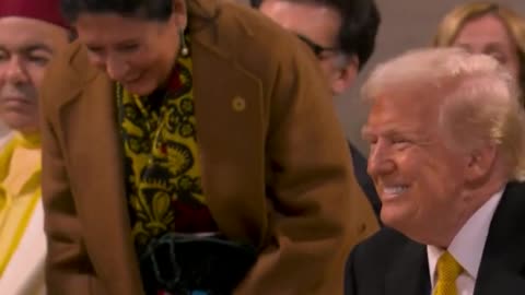 President Trump with world leaders and heads of state at Notre Dame Cathedral today