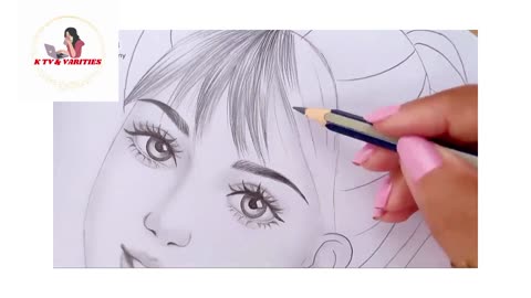 How to draw a picture of a beautiful girl step by step Pencil Sketch.