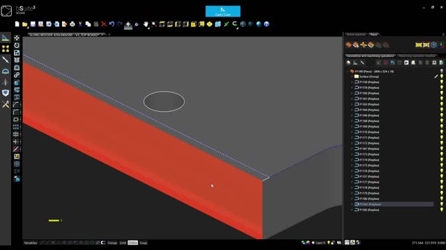 BSolid Software-Create a Top Board CNC machining program