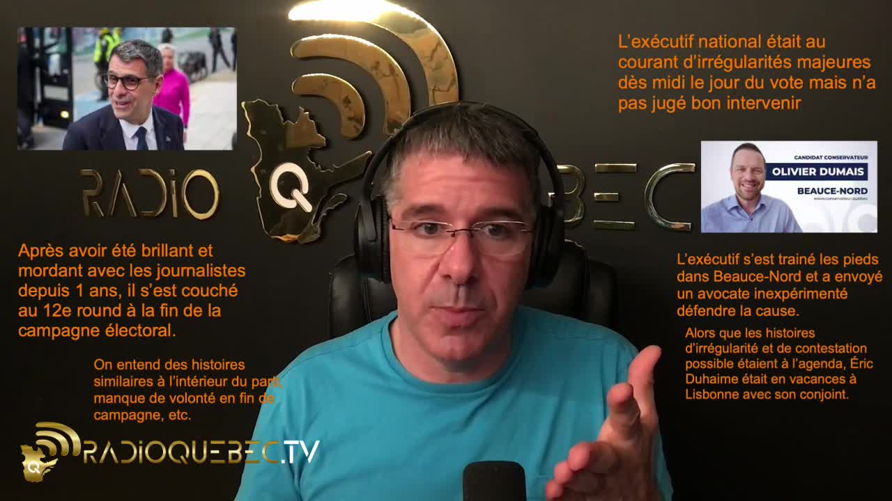 Extrait de la section Élection Provinciale 2022 vu dans le Webjournal de RADIO-QUÉBEC du 23 oct.2022