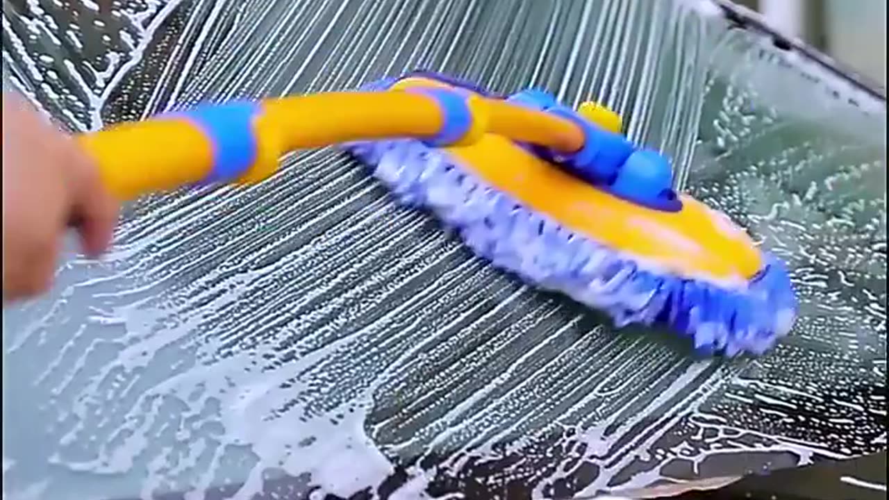 Car Wash Brush Adjustable Telescoping Long Handle Cleaning Mop