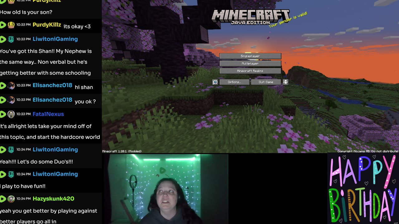 My Birthday Stream and Starting a Minecraft Hardcore World!